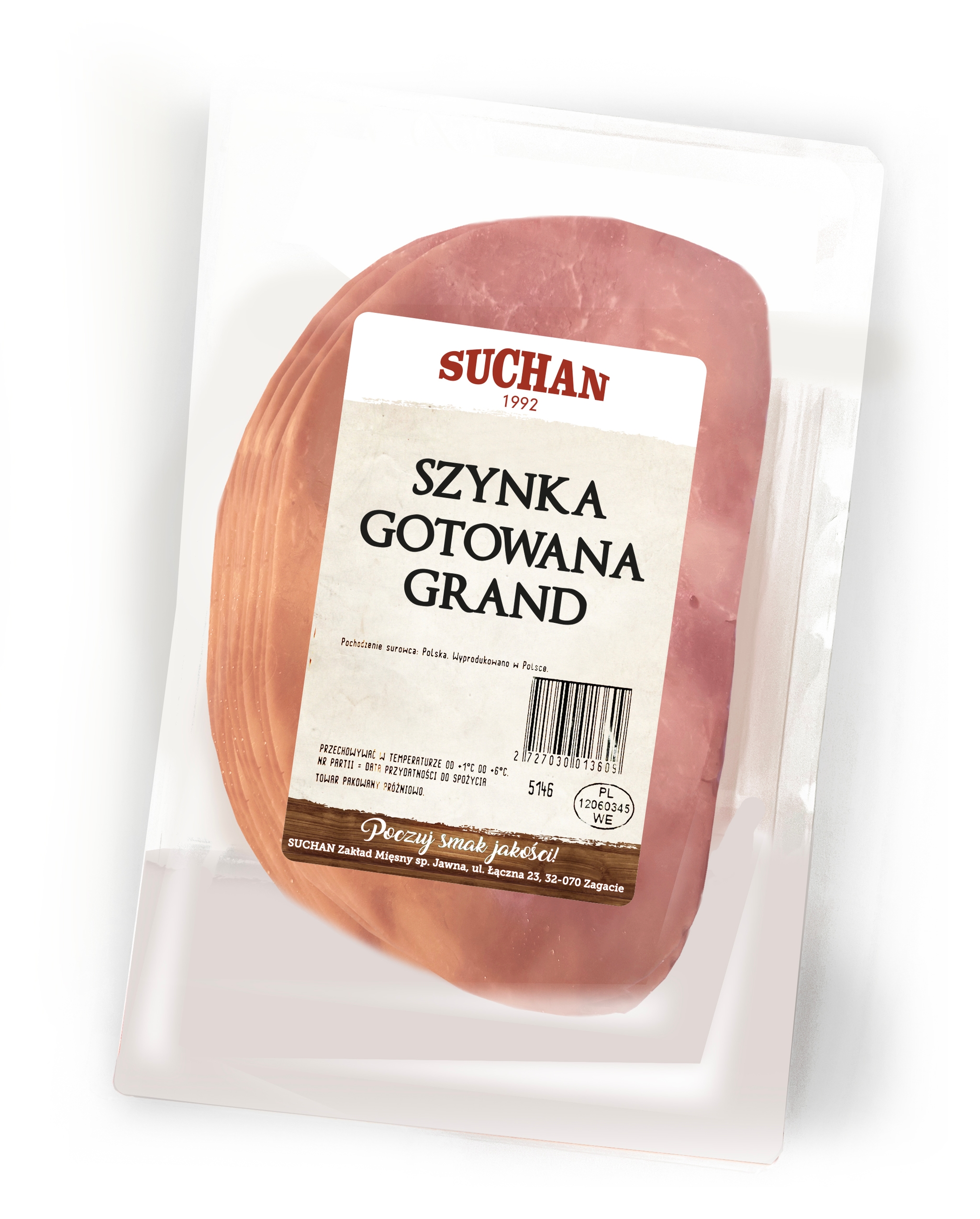 Szynka gotowana GRAND marki Suchan w linii HoReCa